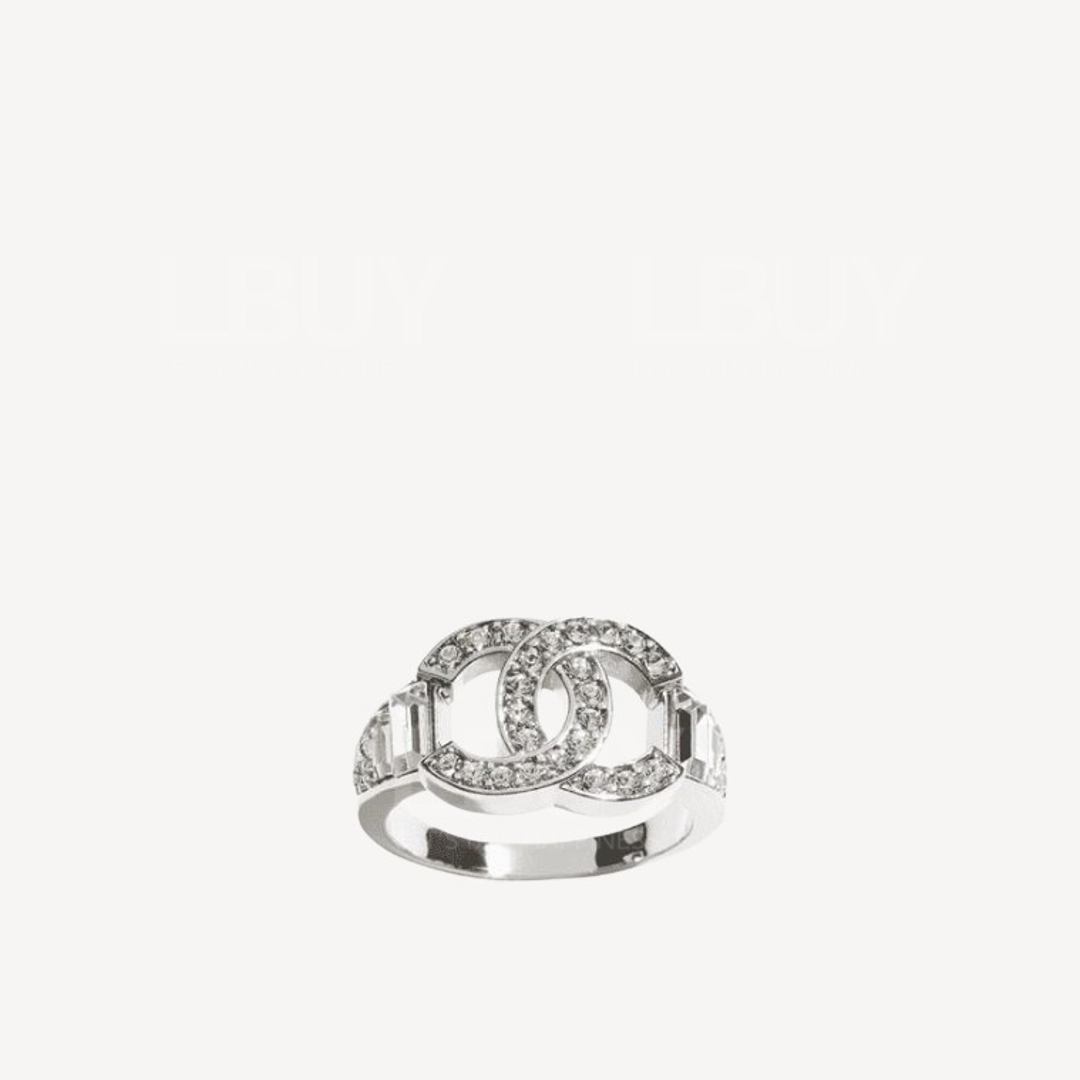 Chanel Silver & Crystal Ring ABF782