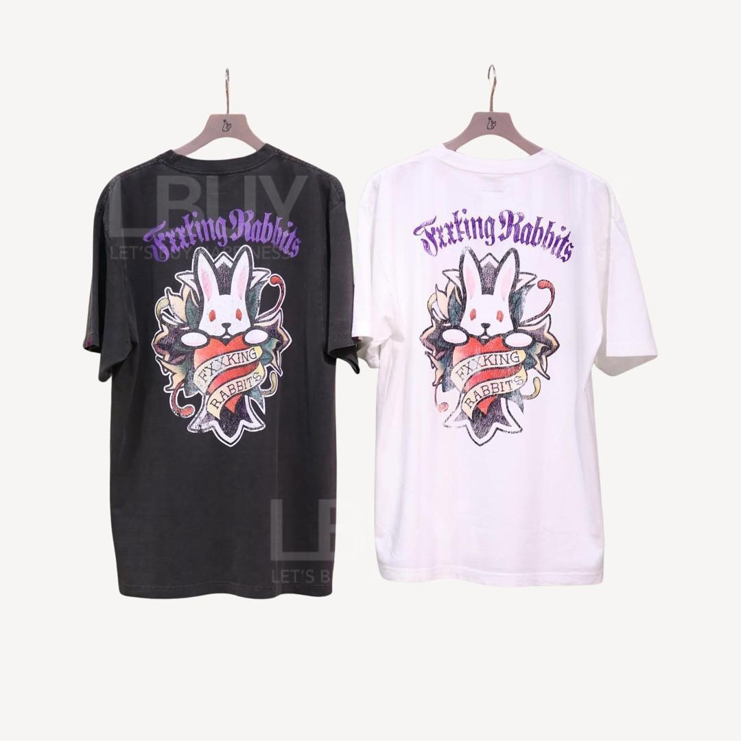 FR2 抚子 Cross Rabbits Tattoos Garment Dye T- shirt