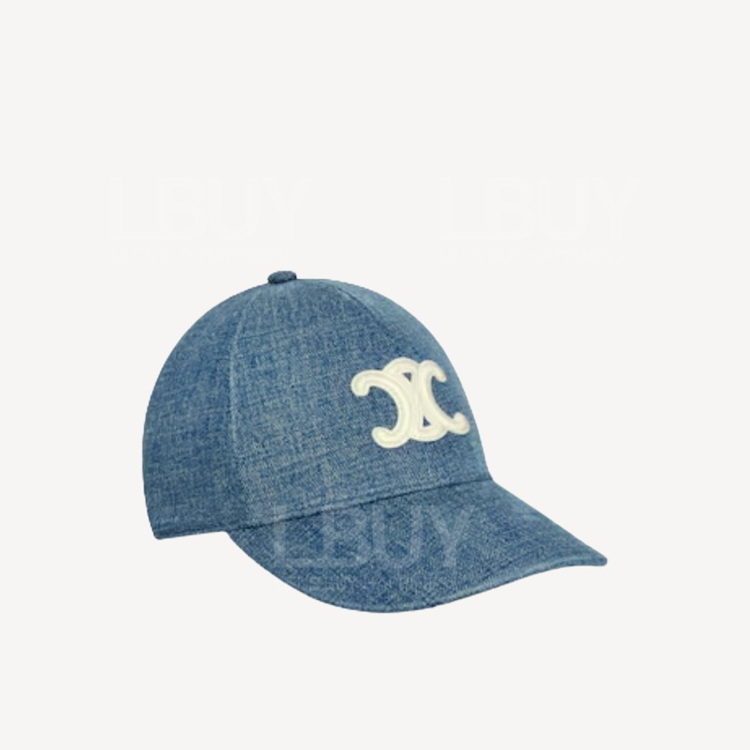 Celine 棉質Triomphe 棒球帽 深藍色