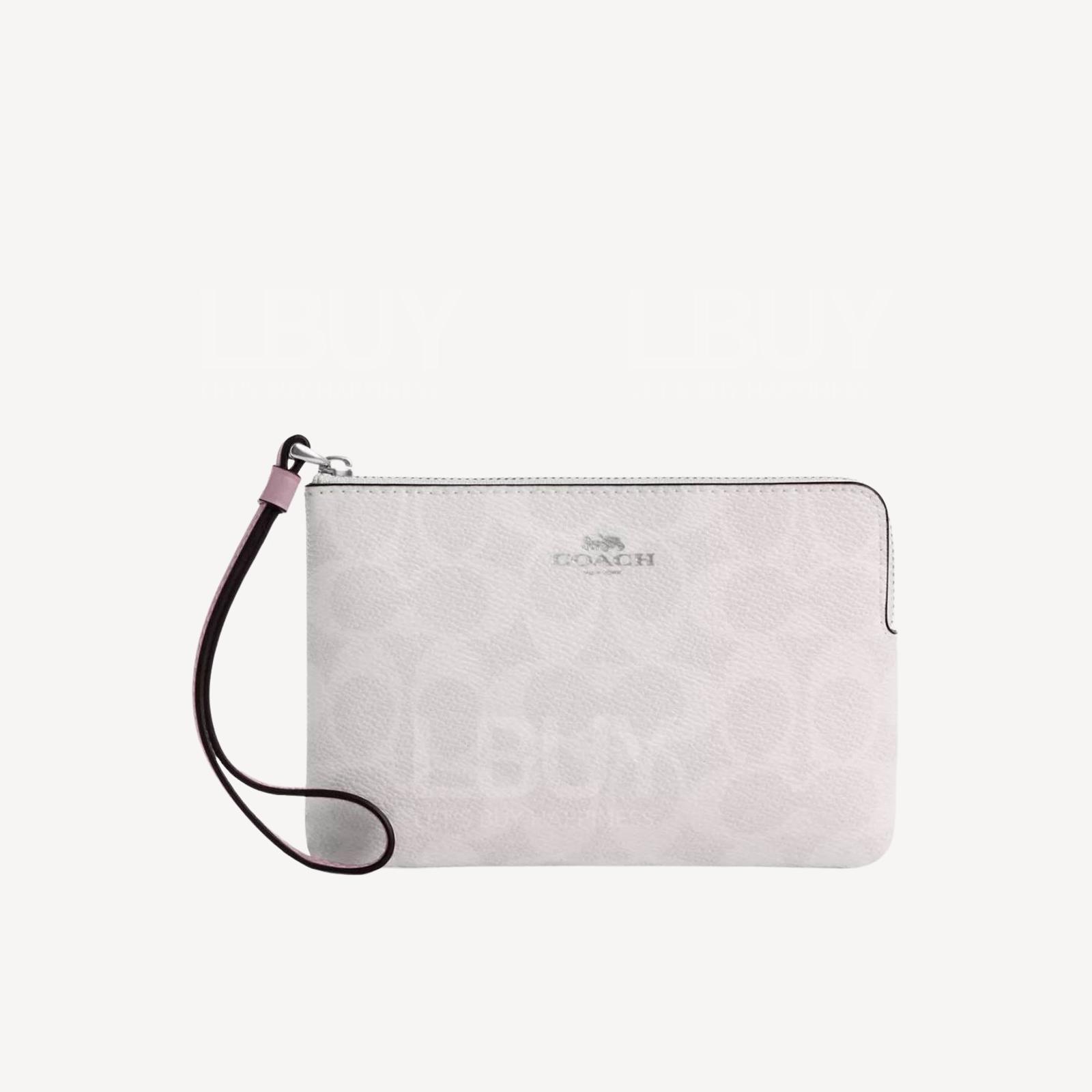 Corner Zip Wristlet In Signature Canvas