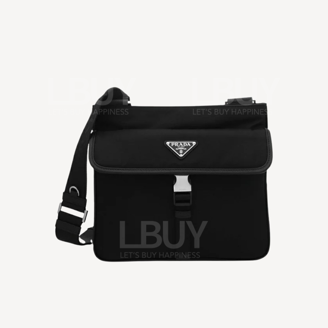 Prada Re-Nylon And Saffiano Leather 皮革單肩袋斜孭袋 黑色 2VH119