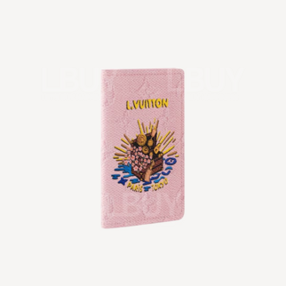 LV 行李宝箱印花图桉 袋装万用钱包 粉红色M25973