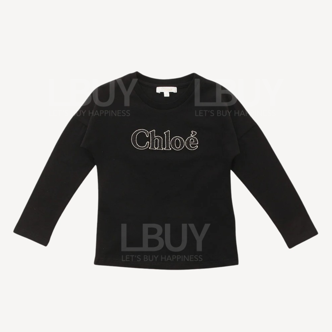 Chloe Logo 长袖上衣 黑色