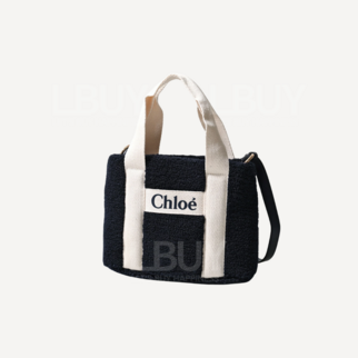 Chloe Black Teddy Bear Fur Tote Bag Slanted Bag C20688