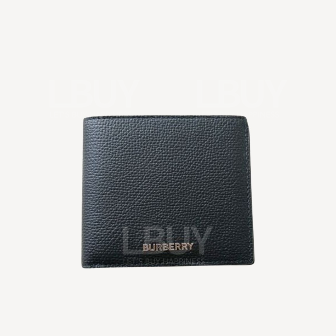 BURBERRY CLASSIC BLACK PLAID EMBOSSED SHORT CLIP WALLET 80840731
