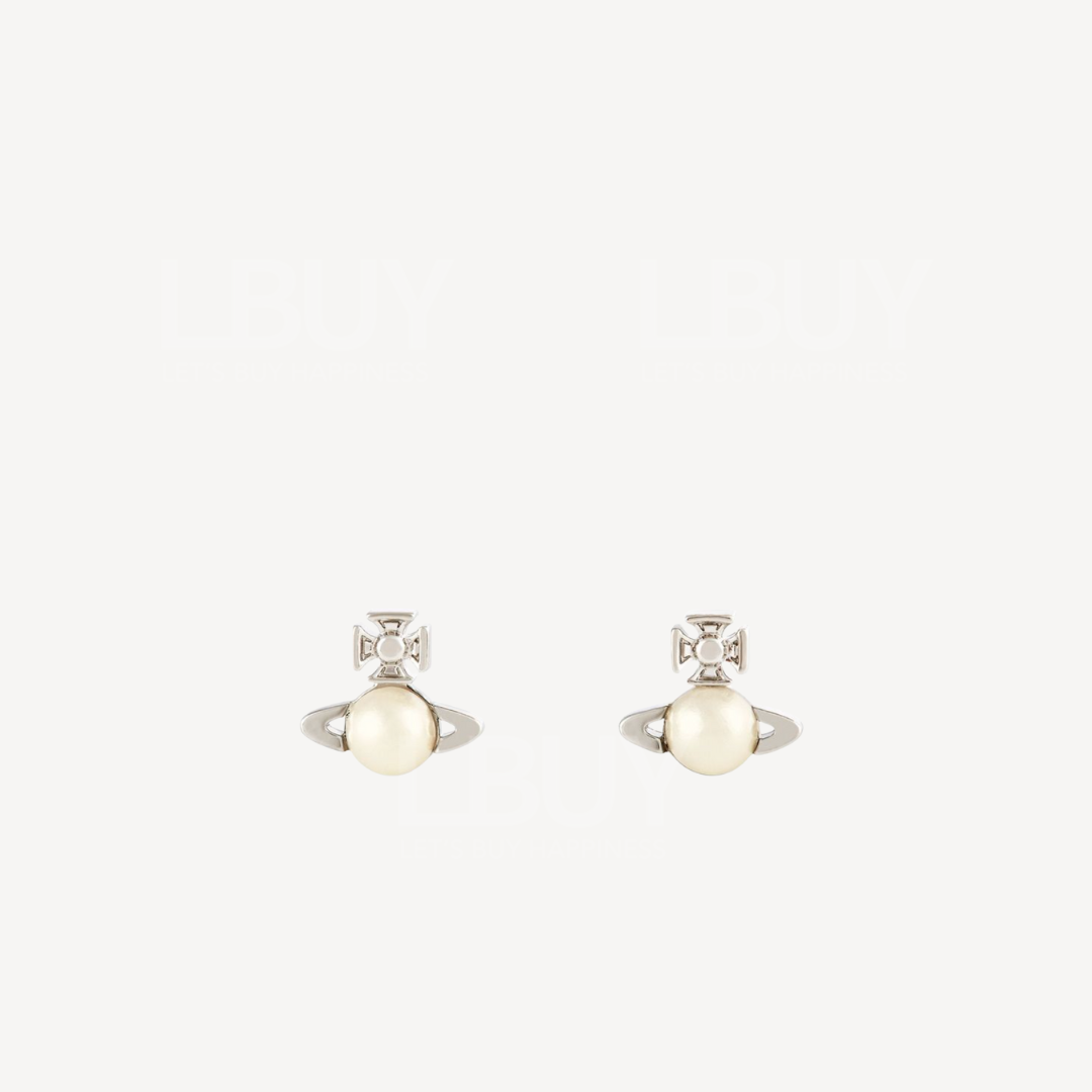 Vivienne Westwood Balbina Earrings 奶油珍珠銀色耳環