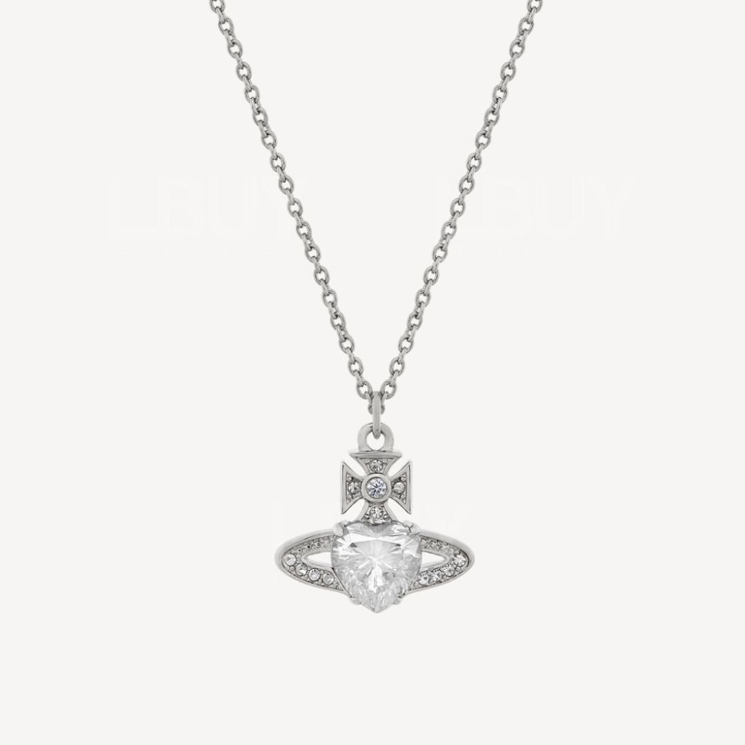 Vivienne Westwood Arielle Necklace 銀色心心水晶項鏈頸鏈