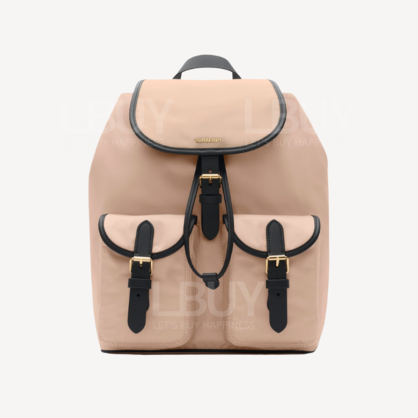 Burberry-Burberry Nylon Backpack Rose Beige 81116201 display picture 3