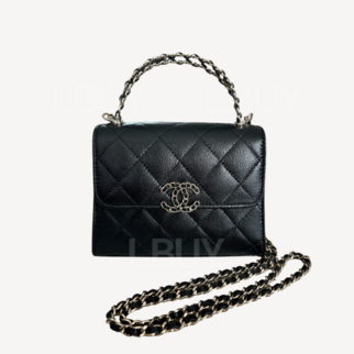 Chanel Top Handle with Chain Black AP3237