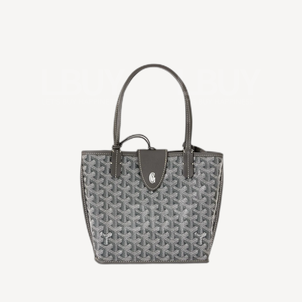 Goyard Anjou Mini Bag Shoulder Bag Tote Bag with Leather Magnet Clip Grey