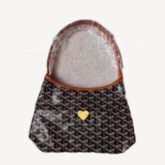 Goyard Boheme Hobo Mini 限量版單肩袋 黑啡色 併亮黃色心心