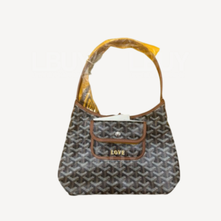 Goyard Boheme Hobo Mini 限量版單肩袋 黑併啡色 併黃色繪字Love