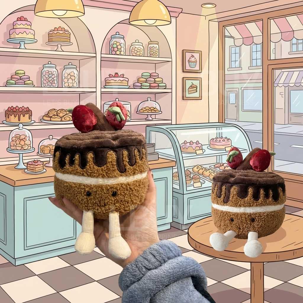 Jellycat-Jellycat Glacy Chocolate Cake (Harrods Edition)