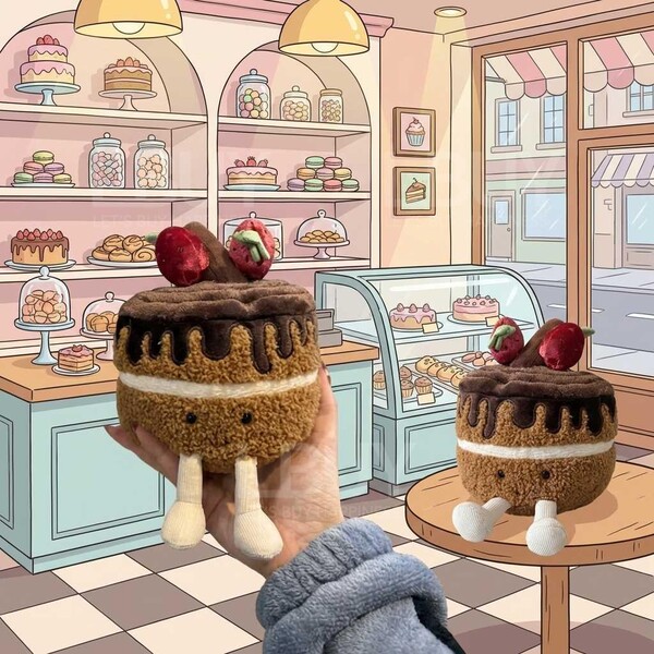 Jellycat-Jellycat Glacy Chocolate Cake (Harrods Edition)