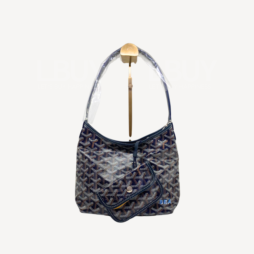 Goyard Boheme Hobo Mini 限量版单肩袋 深蓝色 并蓝色绘字SEA