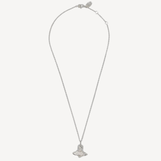 Vivienne Westwood Agnatha Bas Relief Pendant Necklace 银色水晶心心项链颈链