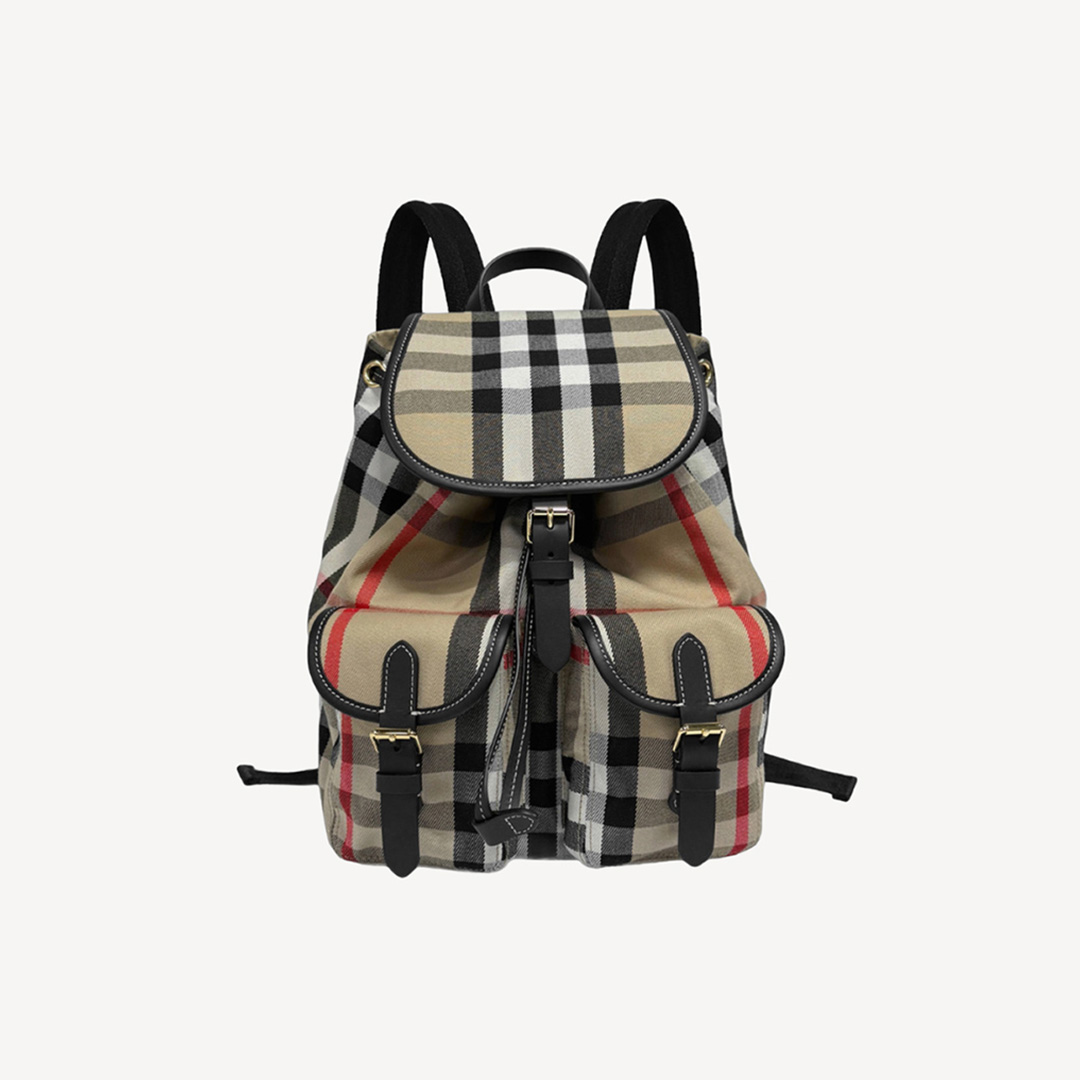 Burberry Enfield 经典格子中号背包 米色 81231011