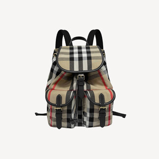 Burberry Enfield 经典格子中号背包 米色 81231011