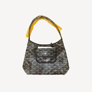 Goyard Boheme Hobo Mini 限量版單肩袋 黑色 併粉紅色繪字Lucky