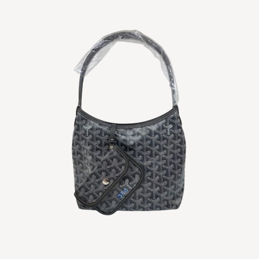 Goyard Boheme Hobo Mini 限量版單肩袋 灰色 併藍色繪字Sea