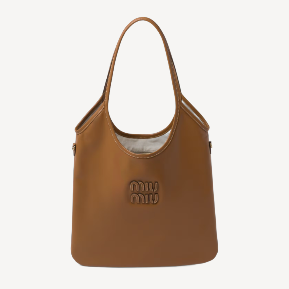 Miu Miu Ivy Hobo 皮革手袋 焦糖色