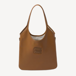 Miu Miu Ivy Hobo 皮革手袋 焦糖色