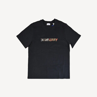 Burberry 女裝格子Logo T恤 黑色 81132241