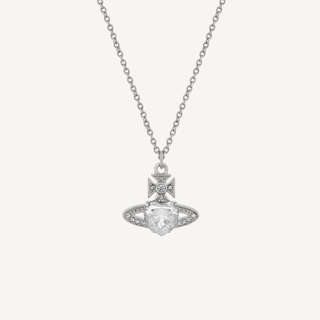 Vivienne Westwood Arielle Necklace 銀色心心水晶項鏈頸鏈
