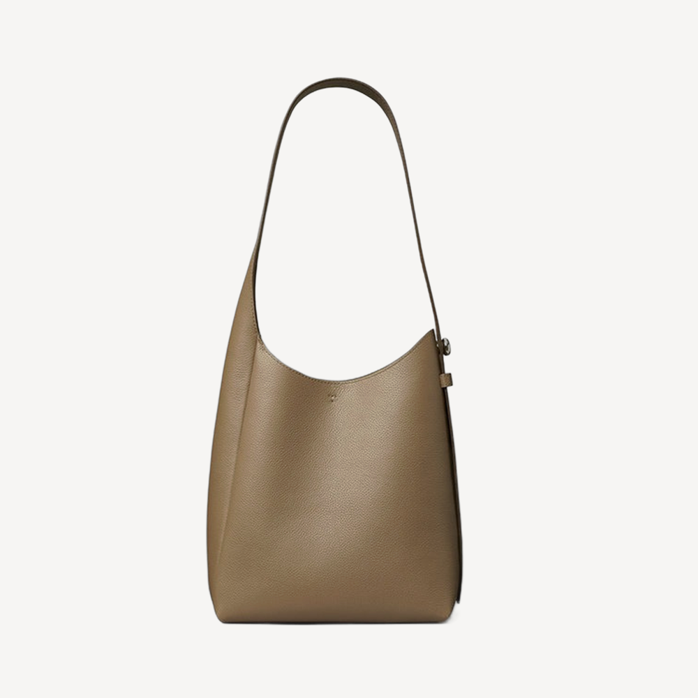 Tory Burch Small Romy Hobo Bag Wild Mushroom Grey