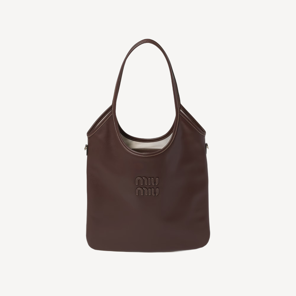 Miu Miu Ivy Hobo 皮革手袋 石南木色
